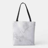 White Marble Modernes Script Personalisiert Name Tasche (Rückseite)