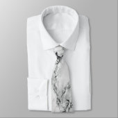 White Marble Neck Tie Krawatte (Gebunden)