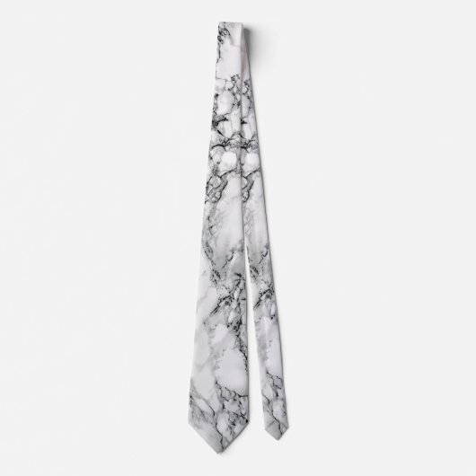 White Marble Neck Tie Krawatte (Vorderseite)