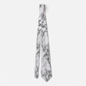 White Marble Neck Tie Krawatte (Rückseite)