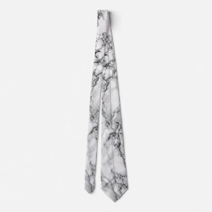 White Marble Neck Tie Krawatte