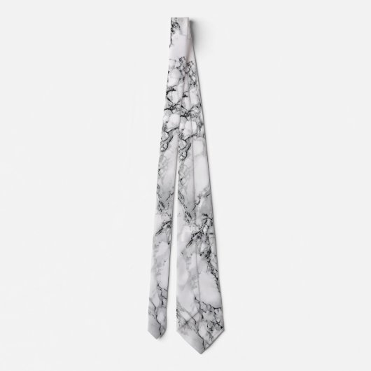 White Marble Neck Tie Krawatte (Rückseite)
