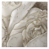 White Marble Rose Abstract Fliese (Vorderseite)