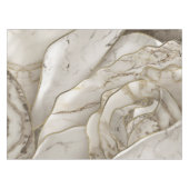White Marble Rose Abstract Tischdecke (Vorderseite (Horizontal))