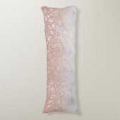 White Marble Rose Gold Ombre Glitzer Glam #1 Seitenschläferkissen (Vorderseite Vertikal)