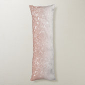 White Marble Rose Gold Ombre Glitzer Glam #1 Seitenschläferkissen (Rückseite (Vertikal))