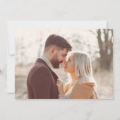 White Marble & Rose Gold Script ändern das Datum Einladung (Rückseite)