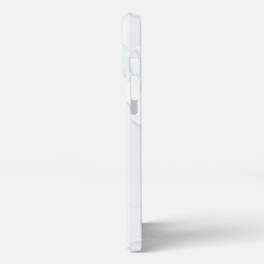 White Marble Scrap Elegant iPhone Hülle (Linke Seite)