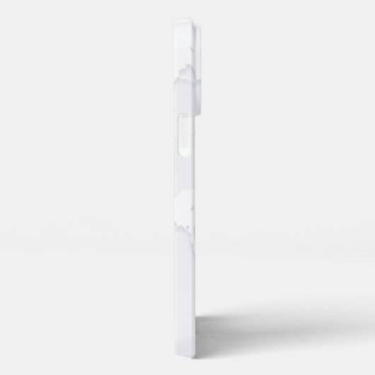 White Marble Scrap Elegant iPhone Hülle (Rechte Seite)