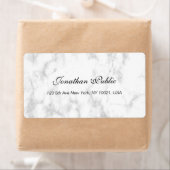 White Marble Script Luxe Beruflich Shipping (Insitu)