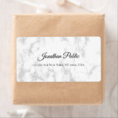 White Marble Script Luxuriöse Elegant Shipping (Insitu)