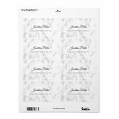 White Marble Script Luxuriöse Elegant Shipping (Vorne)