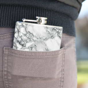 White Marble Stone Flask Flachmann