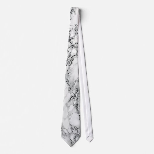 White Marble Stone Neck Tie Krawatte (Vorderseite)