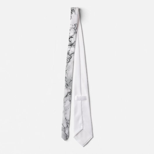 White Marble Stone Neck Tie Krawatte (Rückseite)