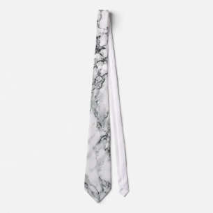 White Marble Stone Neck Tie Krawatte