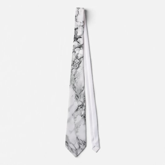 White Marble Stone Neck Tie Krawatte (Vorderseite)