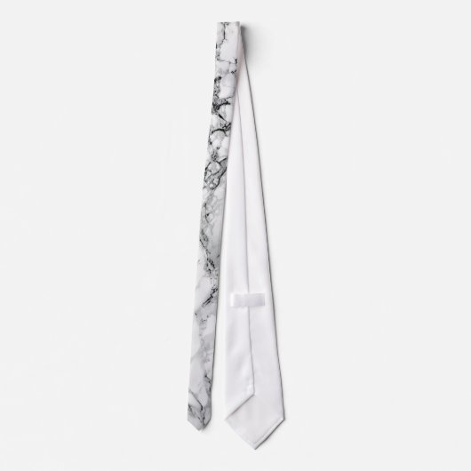 White Marble Stone Neck Tie Krawatte (Rückseite)