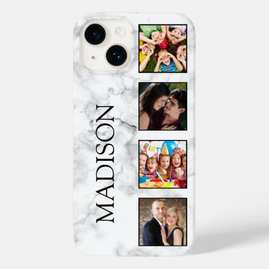 White Marble Stone Pattern Case-Mate iPhone Hülle (Rückseite)