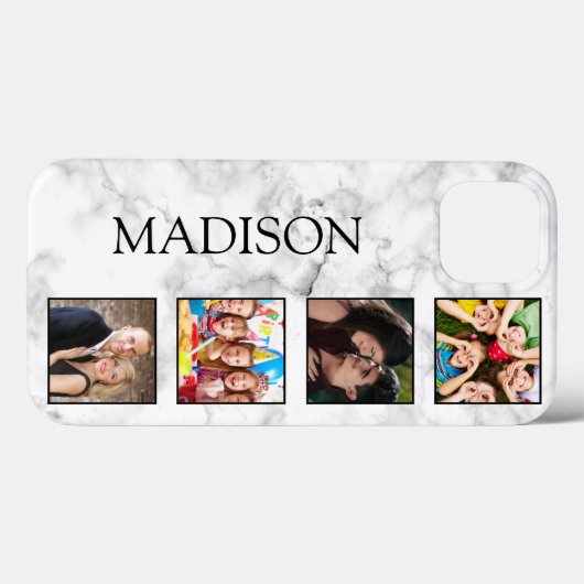 White Marble Stone Pattern Case-Mate iPhone Hülle (Rückseite (Horizontal))