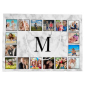 White Marble Stone Pattern Große Geschenktüte (Rückseite)