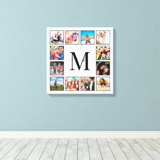 White Marble Stone Pattern Leinwanddruck (Insitu (Holzboden))