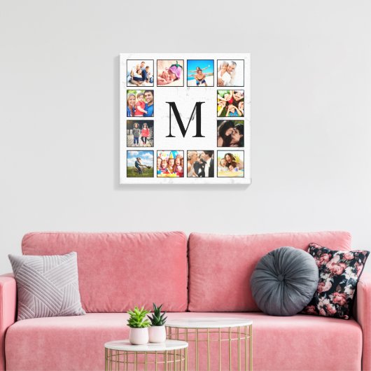 White Marble Stone Pattern Leinwanddruck (Insitu (Wohnzimmer))