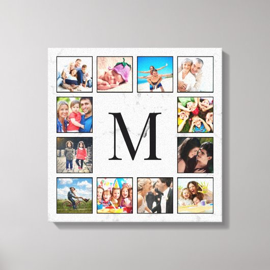 White Marble Stone Pattern Leinwanddruck (Vorderseite)