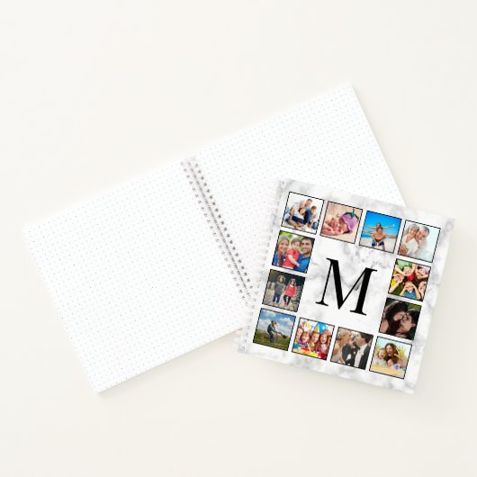 White Marble Stone Pattern Notizblock (Innenseite)