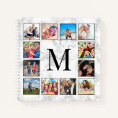 White Marble Stone Pattern Notizblock (Vorderseite)