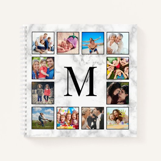 White Marble Stone Pattern Notizblock (Vorderseite)