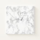 White Marble Stone Pattern Notizblock (Rückseite)
