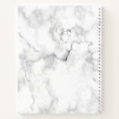 White Marble Stone Pattern Notizblock (Rückseite)