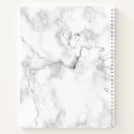 White Marble Stone Pattern Notizblock (Rückseite)