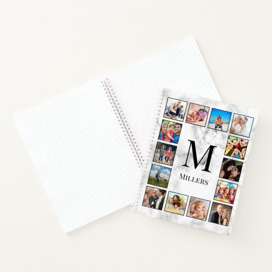 White Marble Stone Pattern Notizblock (Innenseite)