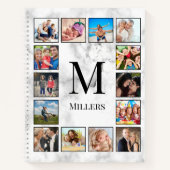 White Marble Stone Pattern Notizblock (Vorderseite)