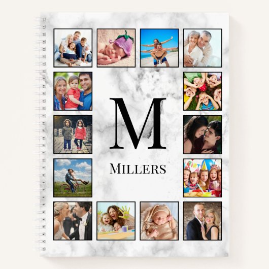 White Marble Stone Pattern Notizblock (Vorderseite)