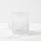 White Marble Wedding Bridal Baby Dusche Name Gefal Mattglastasse (Vorderseite Links)