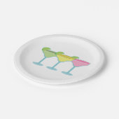 White Margarita Glasses Party Teller (Schrägansicht)