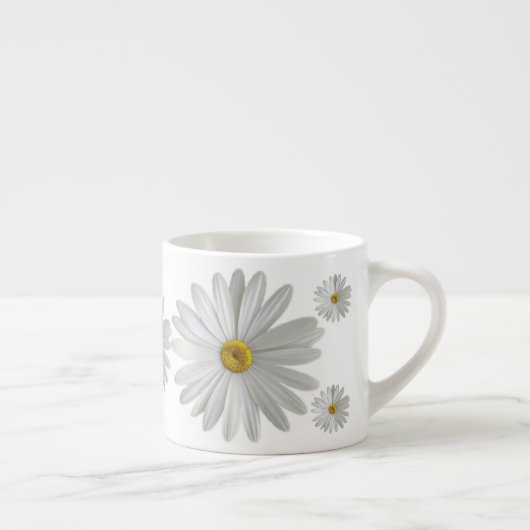 White Marguerite Daisy Blume Espressotasse (Rechts)