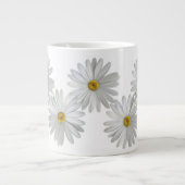 White Marguerite Daisy Blume Jumbo-Tasse (Vorderseite)