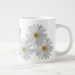 White Marguerite Daisy Blume Jumbo-Tasse
