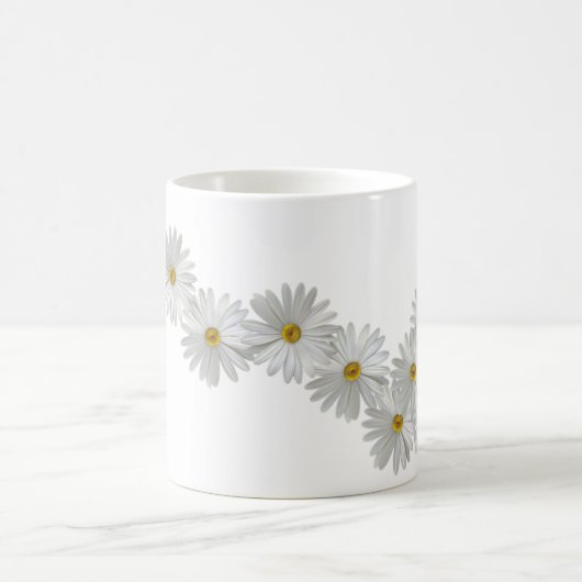 White Marguerite Daisy Blume Kaffeetasse (Mittel)