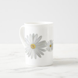 White Marguerite Daisy Blume Porzellantasse