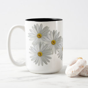 White Marguerite Daisy Blume Zweifarbige Tasse