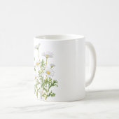 White Marguerite Daisy Kaffeetasse (VorderseiteRechts)