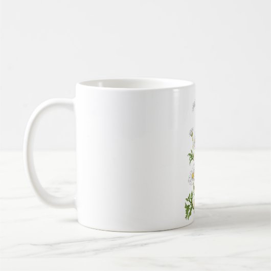 White Marguerite Daisy Kaffeetasse (Links)