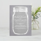 White Mason Jar Bridal Einladungen (Stehend Vorderseite)