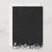 White Mason Jar Lights Schneeflocken Weihnachts-Pa Einladung (Rückseite)