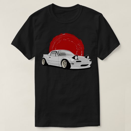 White Mazda Miata NA T-Shirt (Design vorne)